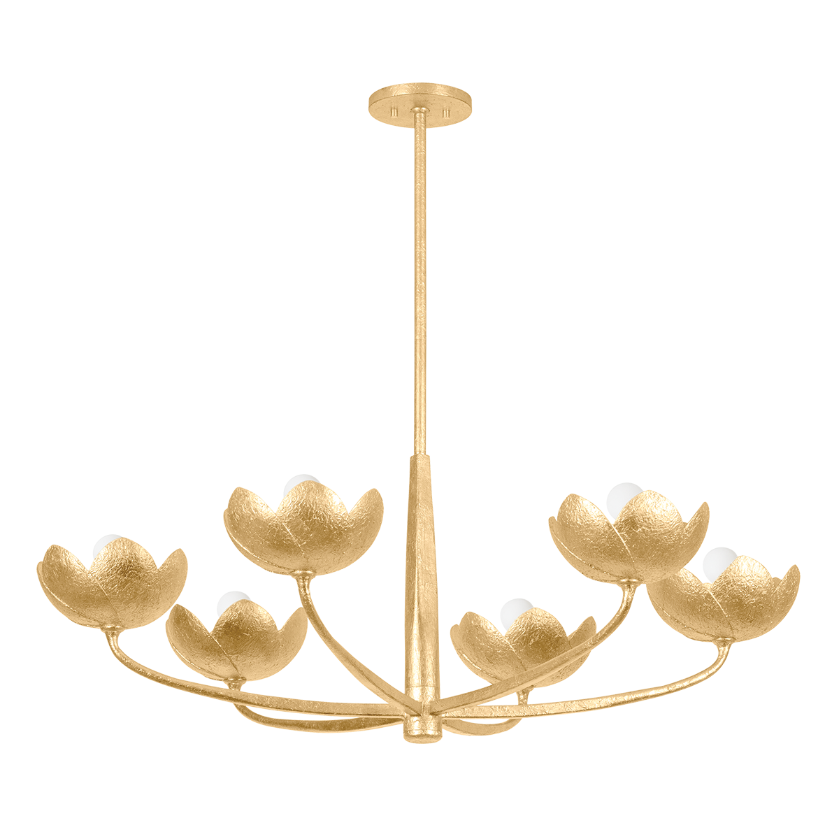 Arcata Chandelier 39.5" shown from a second angle to highlight the frame, arms, and shade detail.