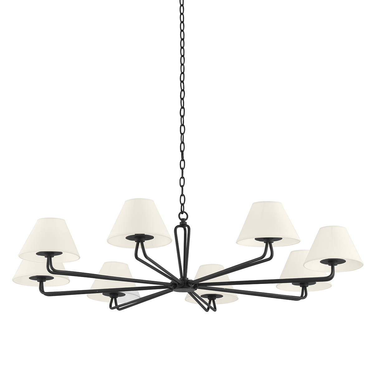 Ozias Chandelier 50" — a Troy chandelier for dining rooms, entries, and living rooms at Laurie Yapp Home.