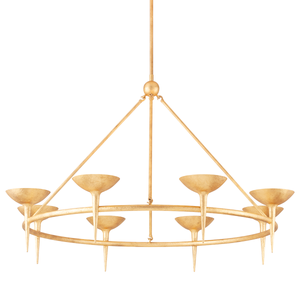 Cecilia Chandelier 55" shown from a second angle to highlight the frame, arms, and shade detail.
