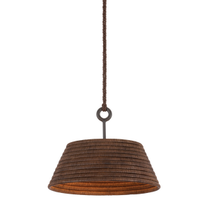 Sequoia Pendant 23.75" shown from a second angle to highlight the shade shape and metal detail.