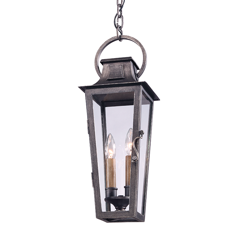 Parisian Square Exterior Lantern — a Troy lantern for entries, foyers, and covered porches at Laurie Yapp Home.