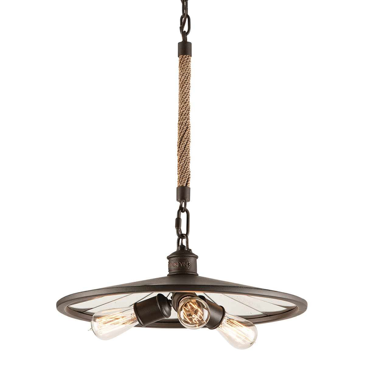 Brooklyn Pendant 18" — a Troy pendant for kitchens, entries, and dining rooms at Laurie Yapp Home.