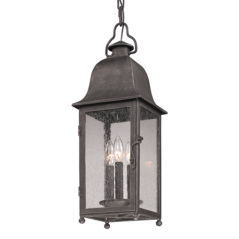 Larchmont Exterior Lantern — a Troy lantern for entries, foyers, and covered porches at Laurie Yapp Home.
