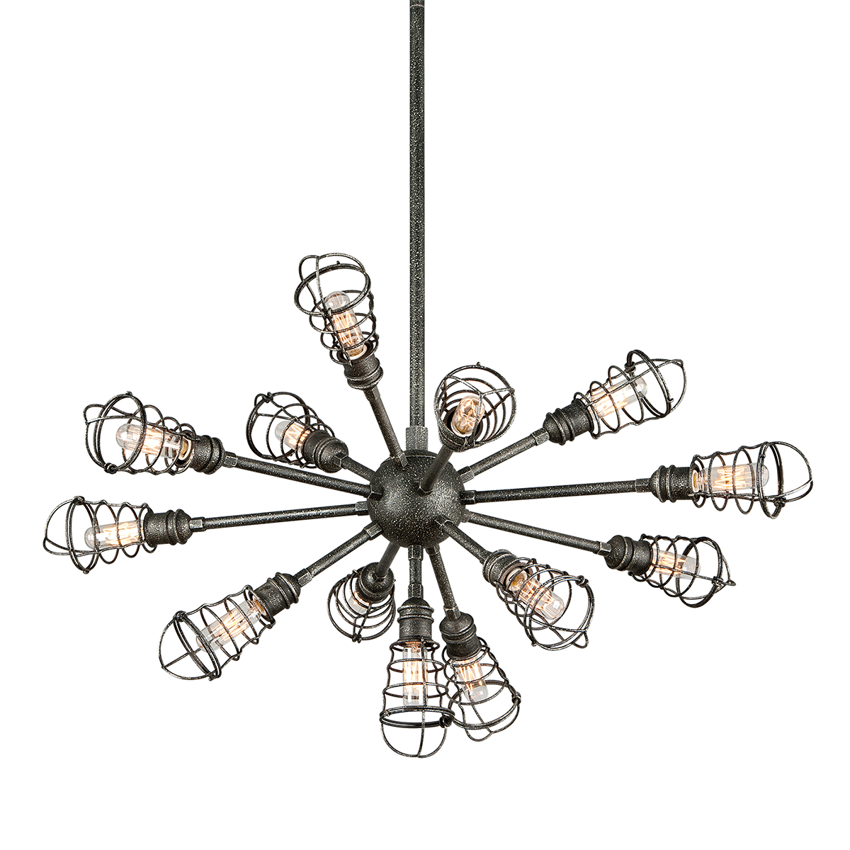 Conduit Chandelier 32" — a Troy chandelier for dining rooms, entries, and living rooms at Laurie Yapp Home.