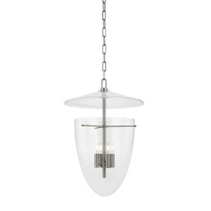 Tully Lantern 17.75" shown from a second angle to highlight the frame and glass panel detail.