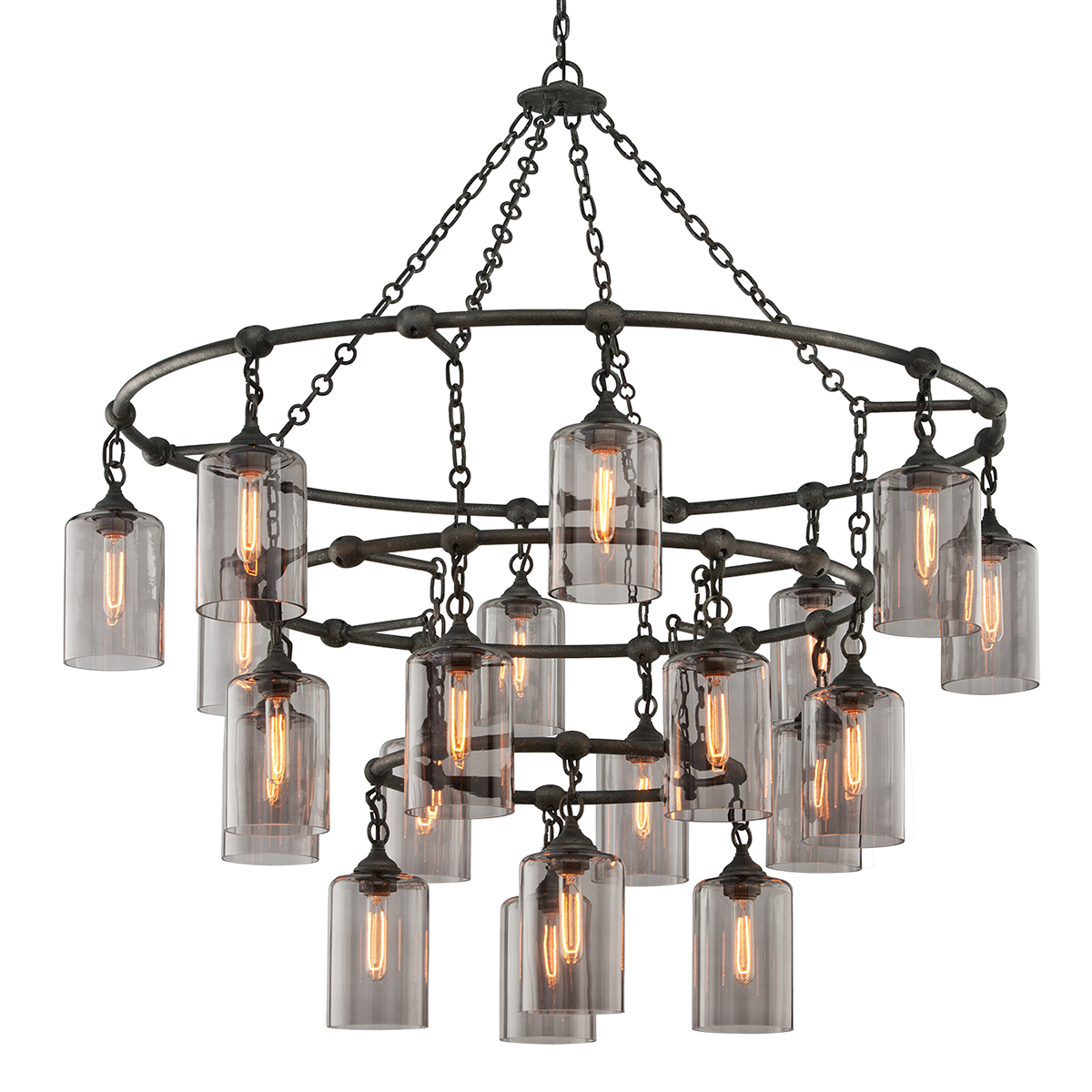 Gotham Chandelier 51.75" — a Troy chandelier for dining rooms, entries, and living rooms at Laurie Yapp Home.