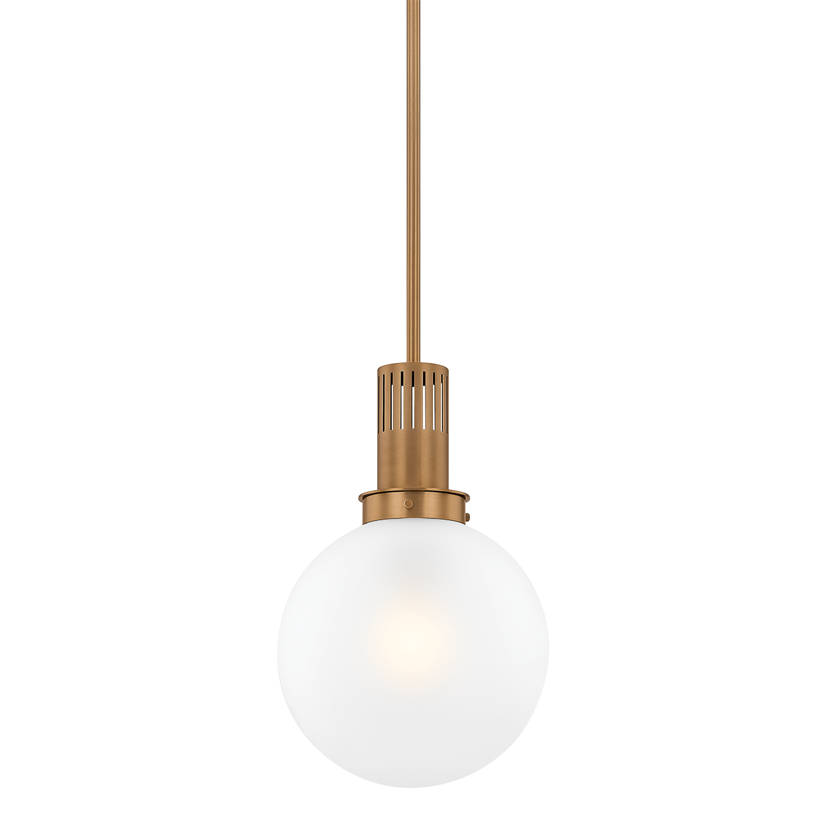 Tobias Pendant 11.75" shown from a second angle to highlight the shade shape and metal detail.