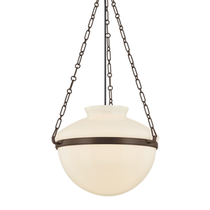 Paradigm Pendant 19" — a Troy pendant for kitchens, entries, and dining rooms at Laurie Yapp Home.