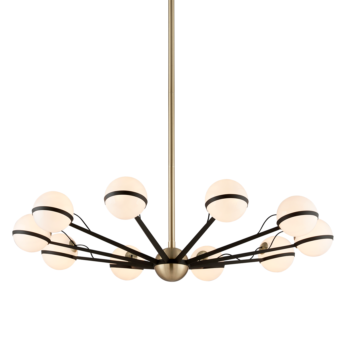 Ace Chandelier 50" x 10.25" — a Troy chandelier for dining rooms, entries, and living rooms at Laurie Yapp Home.
