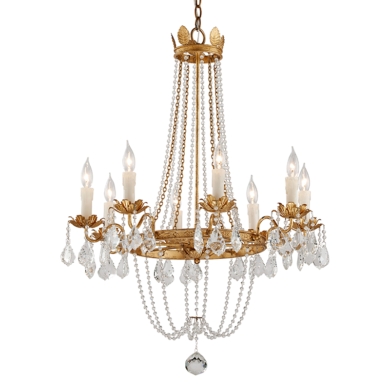 Viola Chandelier 27.5" — a Troy chandelier for dining rooms, entries, and living rooms at Laurie Yapp Home.
