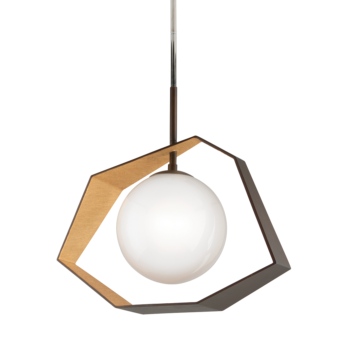 Origami Chandelier 12" x 24.25" — a Troy chandelier for dining rooms, entries, and living rooms at Laurie Yapp Home.
