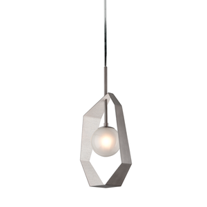 Origami Pendant 11.75" x 24" shown from a second angle to highlight the shade shape and metal detail.