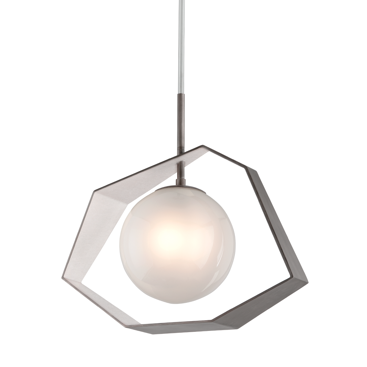 Origami Chandelier 23" — a Troy chandelier for dining rooms, entries, and living rooms at Laurie Yapp Home.