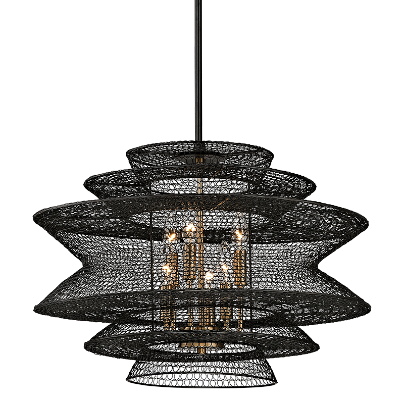 Kokoro Chandelier — a Troy chandelier for dining rooms, entries, and living rooms at Laurie Yapp Home.