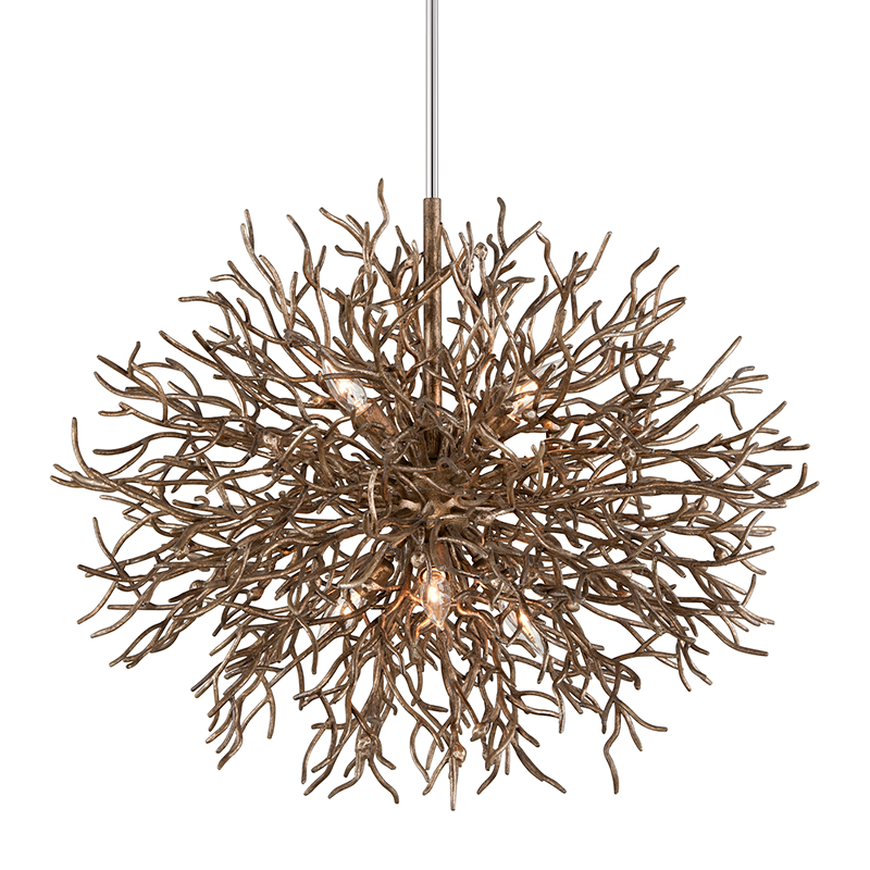 Sierra Chandelier 32" — a Troy chandelier for dining rooms, entries, and living rooms at Laurie Yapp Home.