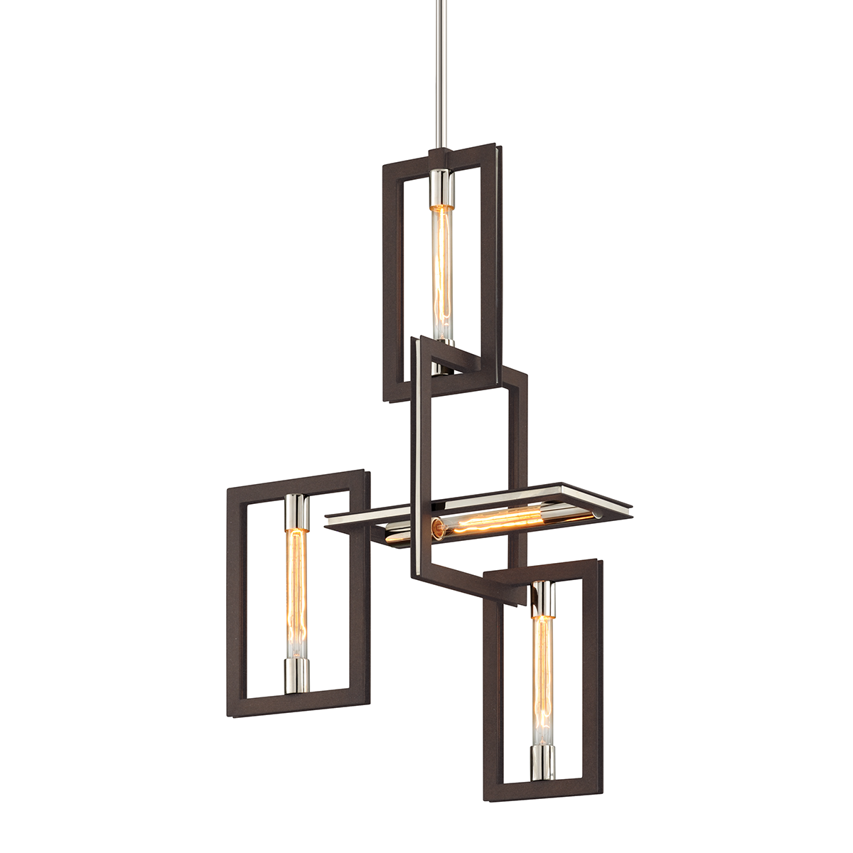 Enigma Chandelier 11.25" — a Troy chandelier for dining rooms, entries, and living rooms at Laurie Yapp Home.