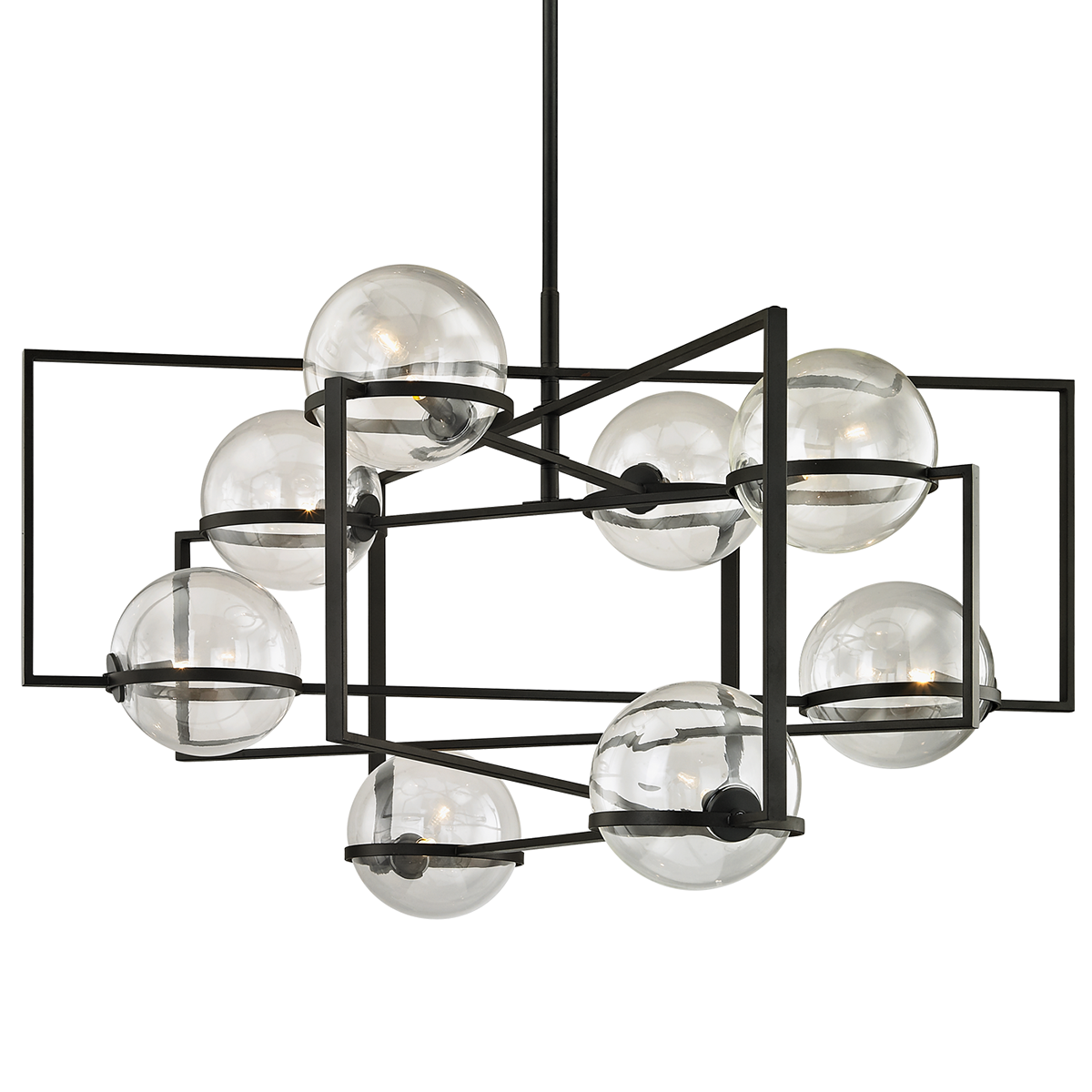 Elliot Chandelier 44" — a Troy chandelier for dining rooms, entries, and living rooms at Laurie Yapp Home.