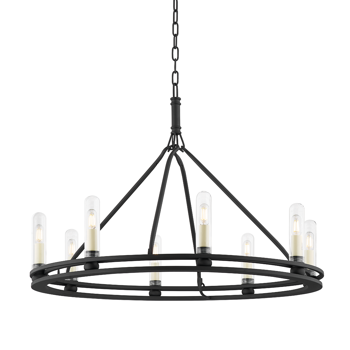 Sutton Exterior Chandelier — a Troy chandelier for dining rooms, entries, and living rooms at Laurie Yapp Home.