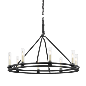 Sutton Exterior Chandelier — a Troy chandelier for dining rooms, entries, and living rooms at Laurie Yapp Home.