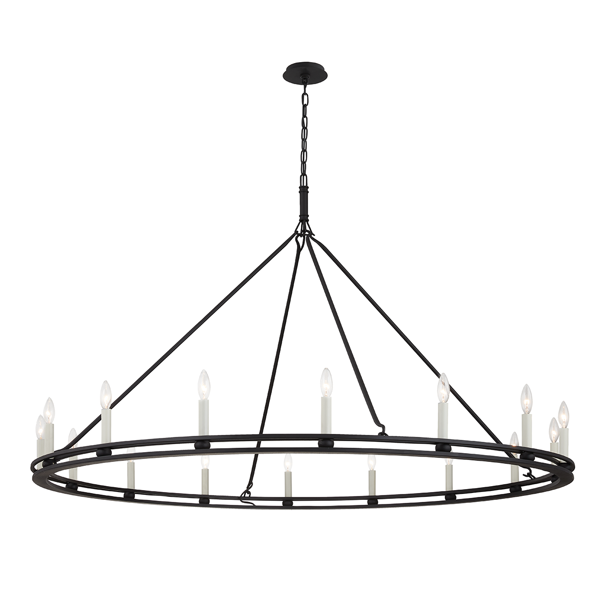 Sutton Chandelier 61" x 39.5" — a Troy chandelier for dining rooms, entries, and living rooms at Laurie Yapp Home.
