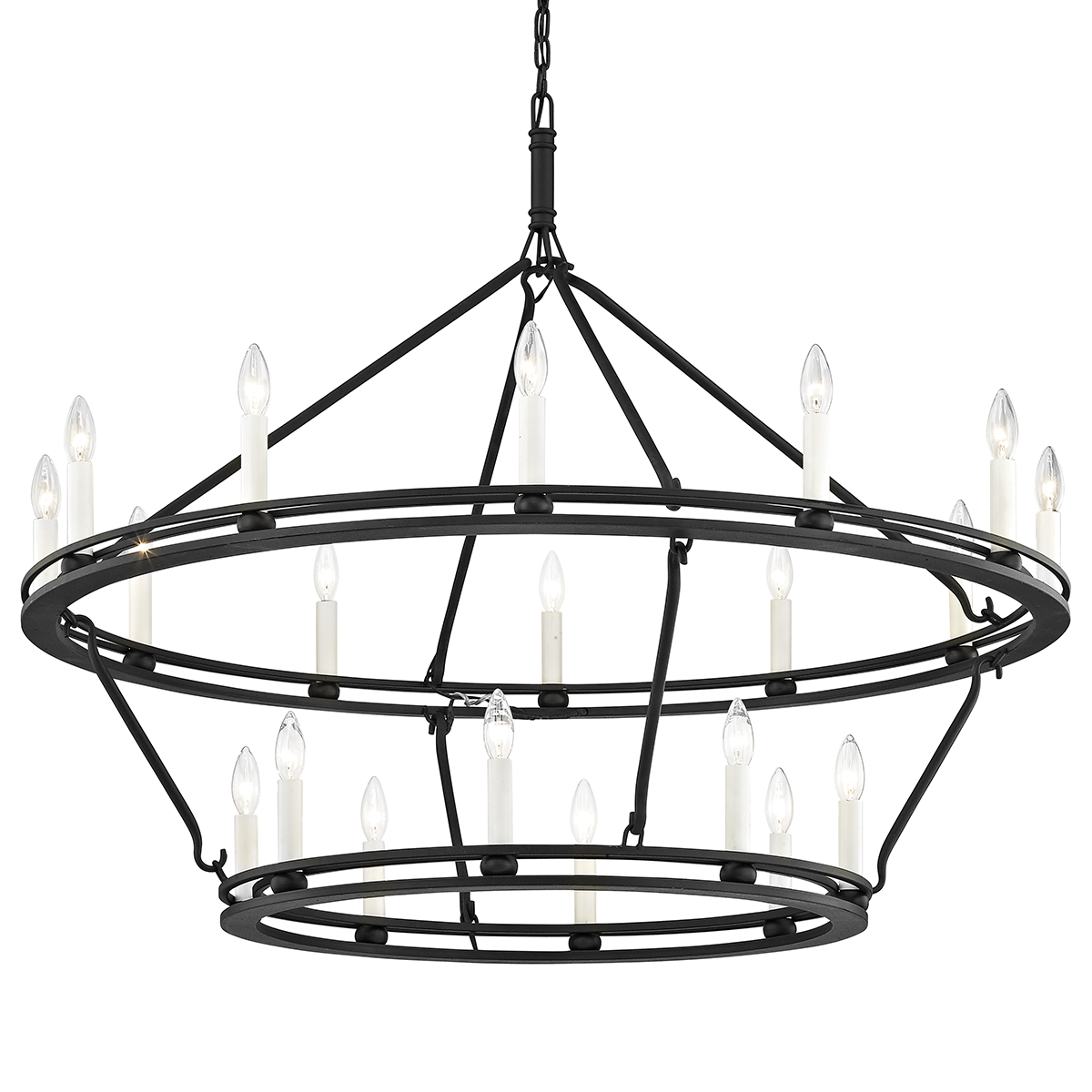 Sutton Chandelier 44" x 37" — a Troy chandelier for dining rooms, entries, and living rooms at Laurie Yapp Home.