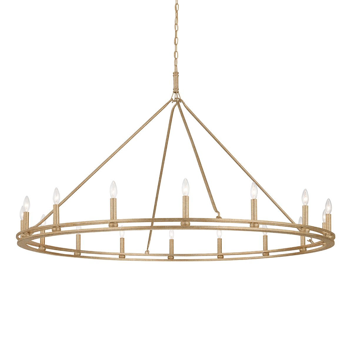 Sutton Chandelier 61" x 39.5" — a Troy chandelier for dining rooms, entries, and living rooms at Laurie Yapp Home.