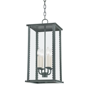 Zuma Exterior Pendant 10" shown from a second angle to highlight the shade shape and metal detail.