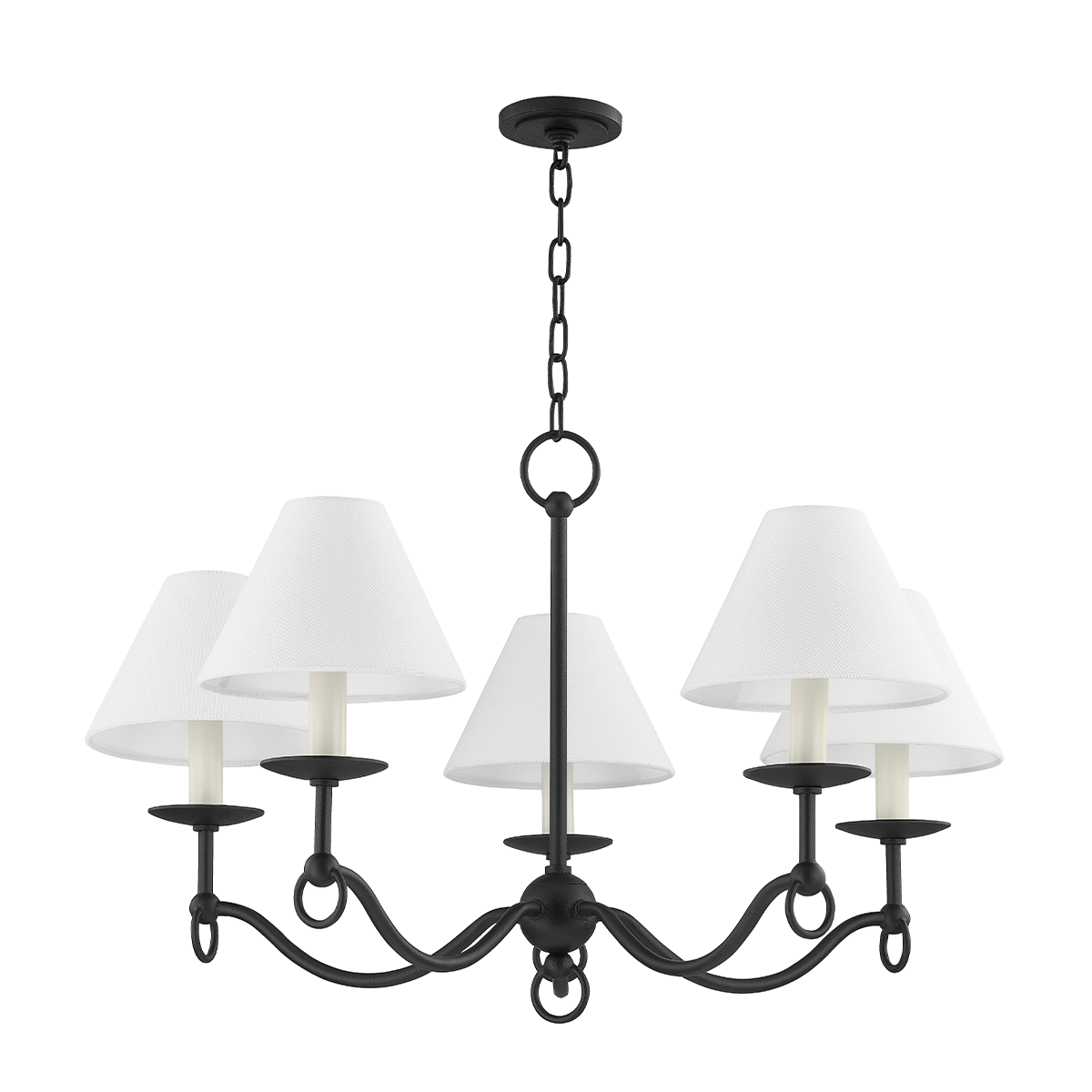 Massi Chandelier — a Troy chandelier for dining rooms, entries, and living rooms at Laurie Yapp Home.