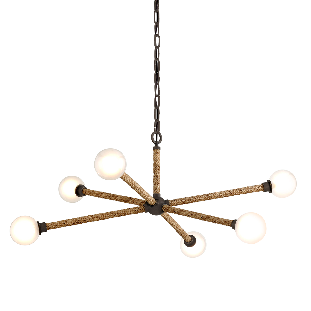 Nomad Chandelier 37.25" — a Troy chandelier for dining rooms, entries, and living rooms at Laurie Yapp Home.
