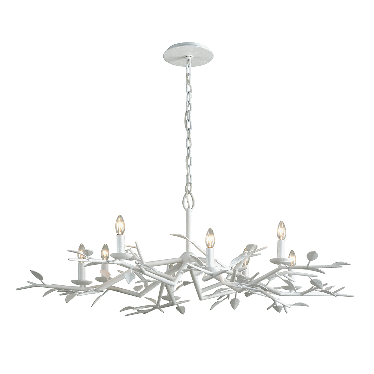 Aubrey Chandelier 49.75" — a Troy chandelier for dining rooms, entries, and living rooms at Laurie Yapp Home.