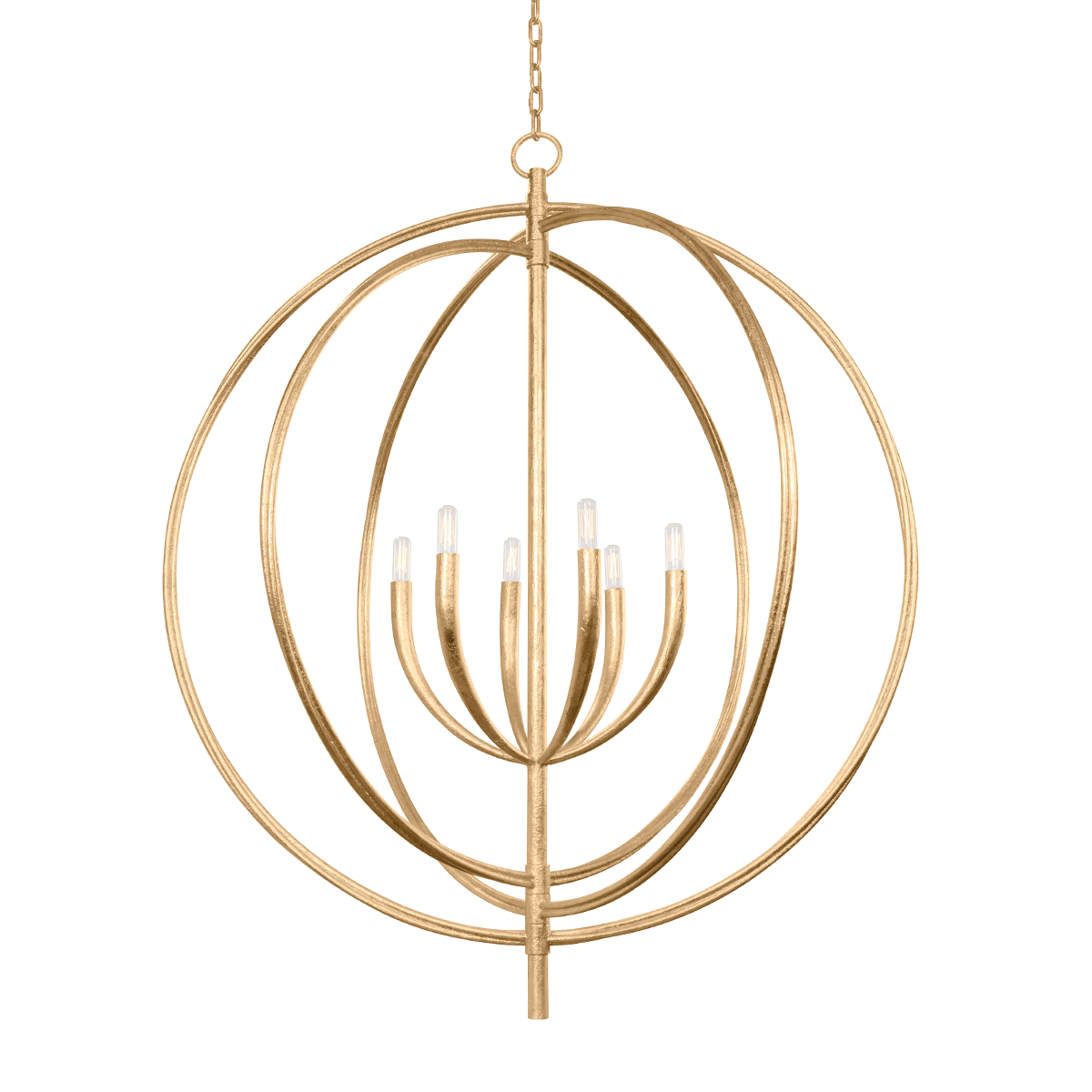 Fillea Chandelier 40" shown from a second angle to highlight the frame, arms, and shade detail.