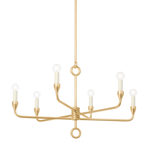Orson Chandelier 30.75" shown from a second angle to highlight the frame, arms, and shade detail.
