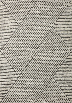 Fabian Charcoal / Ivory (Pattern 6) — a Loloi rug at Laurie Yapp Home.