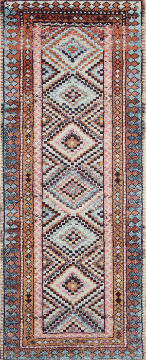 Fiona Coral / Blue — a Loloi rug at Laurie Yapp Home.