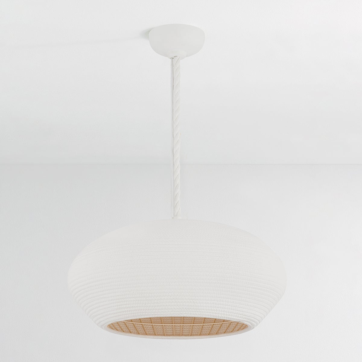Ferndale Pendant 24" shown from the front to reveal the shade shape and metal detail.