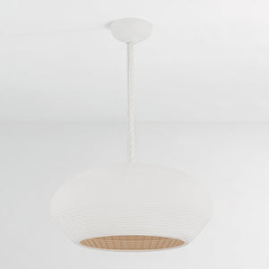 Ferndale Pendant 24" shown from the front to reveal the shade shape and metal detail.