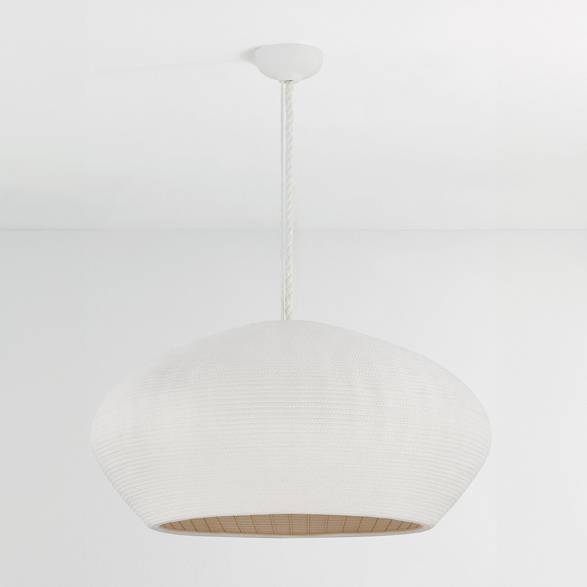 Ferndale Pendant 36" shown from the front to reveal the shade shape and metal detail.