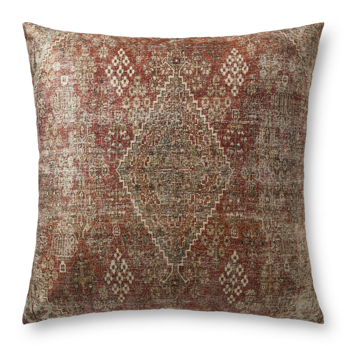Red / Multi Pillow — a Loloi pillow at Laurie Yapp Home.