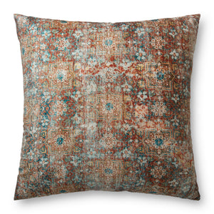 Terracotta / Multi Pillow — a Loloi pillow at Laurie Yapp Home.