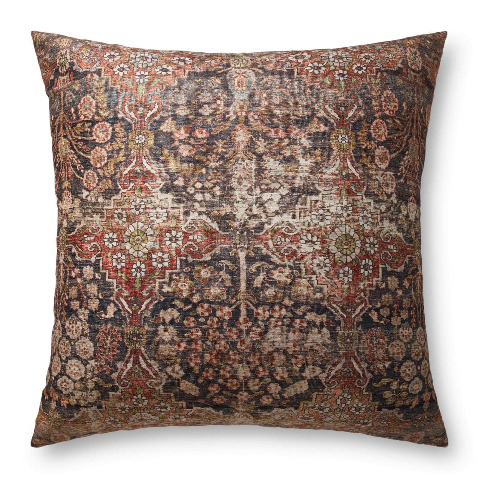 Red / Multi Pillow (Pattern 1) — a Loloi pillow at Laurie Yapp Home.