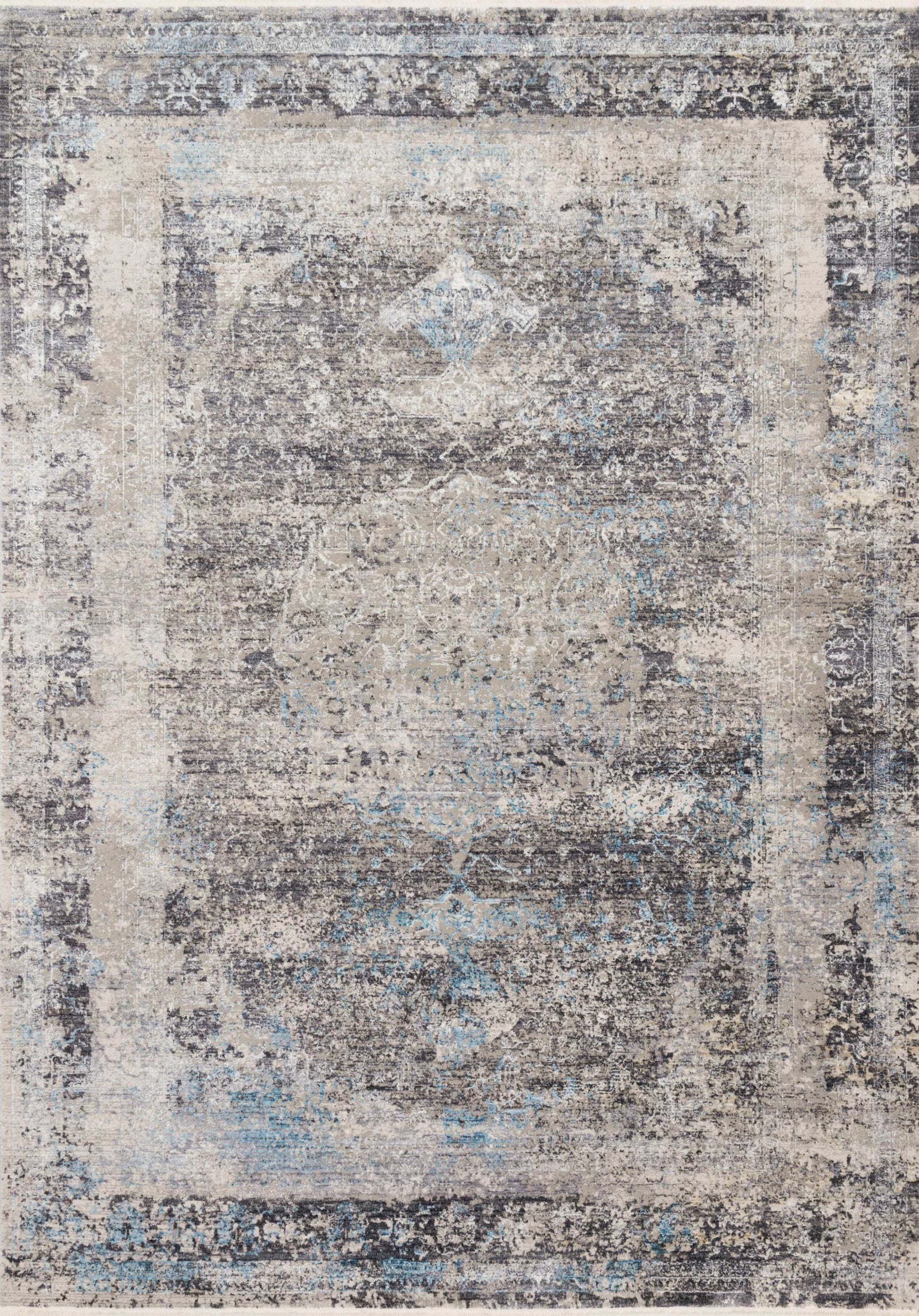 Franca Charcoal / Sky — a Loloi rug at Laurie Yapp Home.
