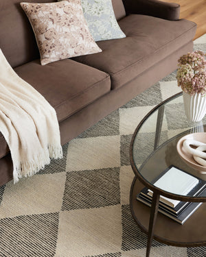 Francis Beige / Charcoal shown from a different angle to reveal its pattern.