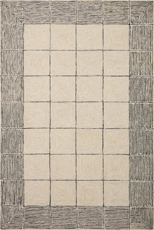 Francis Cream / Black — a Loloi rug at Laurie Yapp Home.