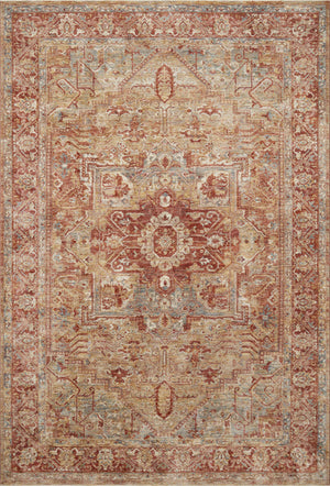 Gaia Gold / Brick (Pattern 1) — a Loloi rug at Laurie Yapp Home.