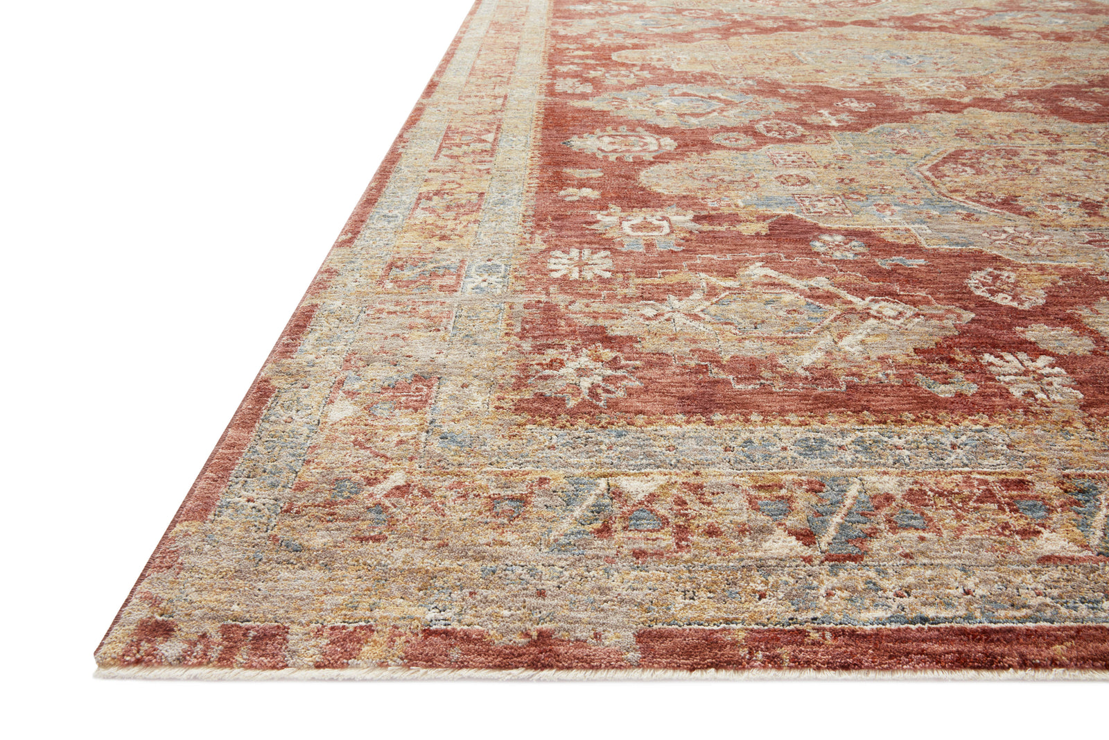 Gaia Gold / Brick (Pattern 2) — a Loloi rug at Laurie Yapp Home.