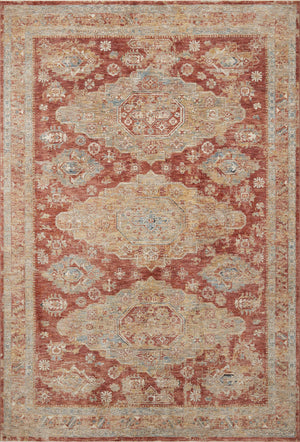 Gaia Gold / Brick (Pattern 2) — a Loloi rug at Laurie Yapp Home.