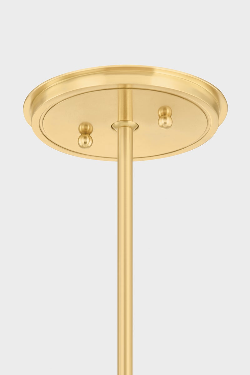 Gerhard Chandelier in aged brass — a Hudson Valley chandelier for dining rooms, entries, and living rooms at Laurie Yapp Home.