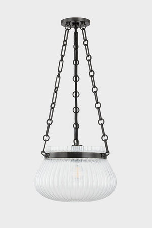 Close-up of the Granby Pendant 13" in bronze showing the shade shape and metal detail.