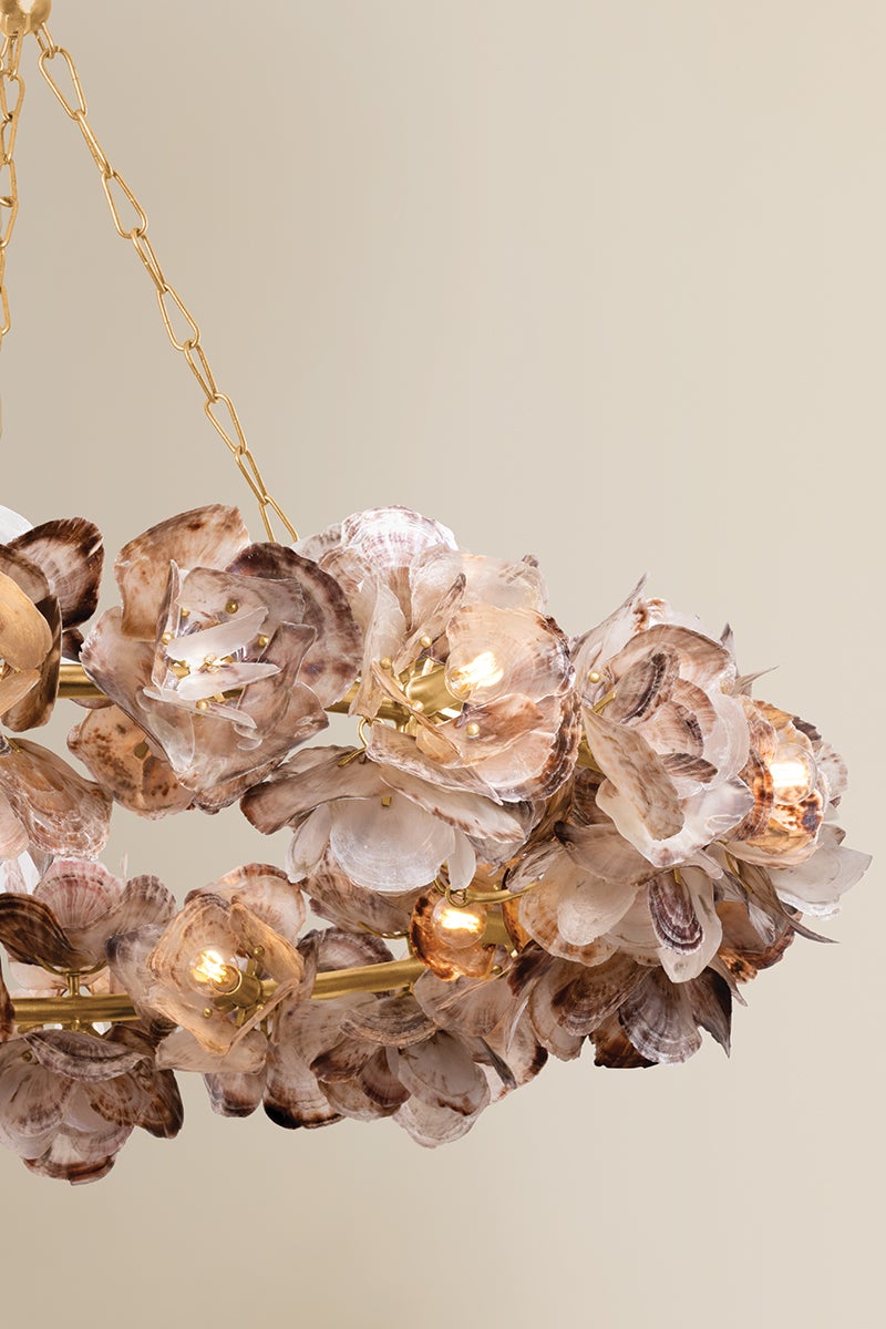 Galle Chandelier 54.25" — a Corbett chandelier for dining rooms, entries, and living rooms at Laurie Yapp Home.