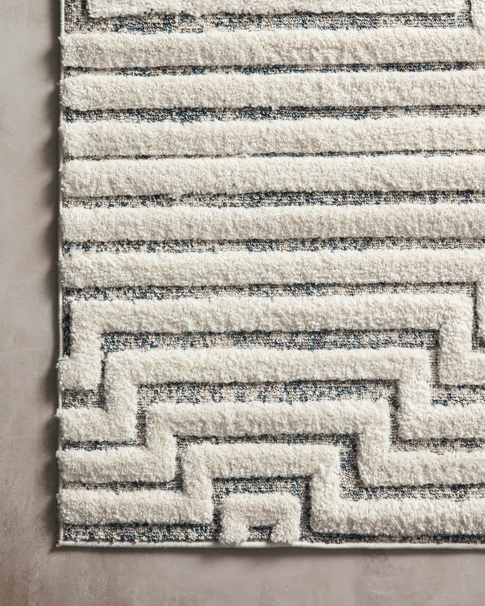 Close-up detail of the Hagen White / Sky showing its pile and weave.
